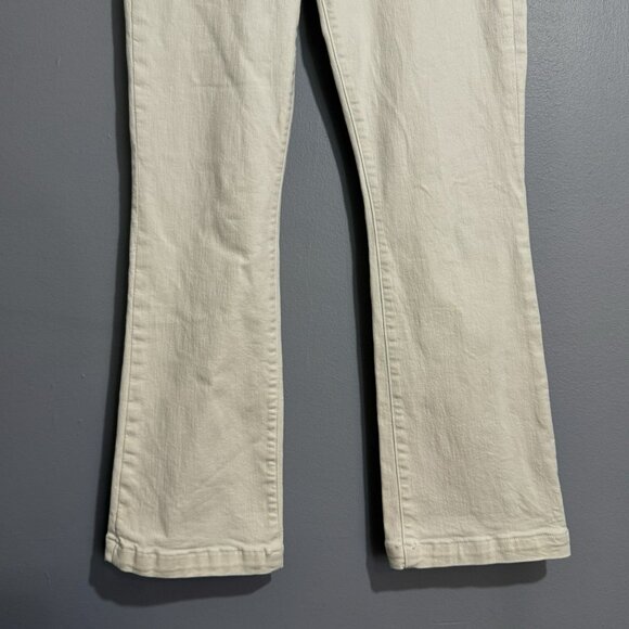 Mother Jeans Bootcut Wide Flared Pants Women Size 28 High Rise Cream Boho Retro - Picture 9 of 12